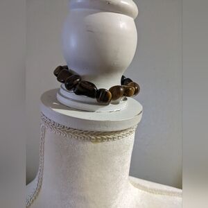 Tigers Eye Crystal Bracelet Large Gemstones